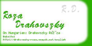 roza drahovszky business card